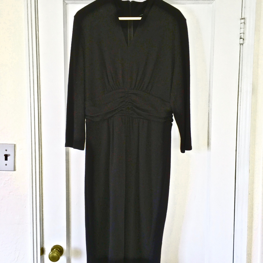Banana Republic draped Black Wool Dress
